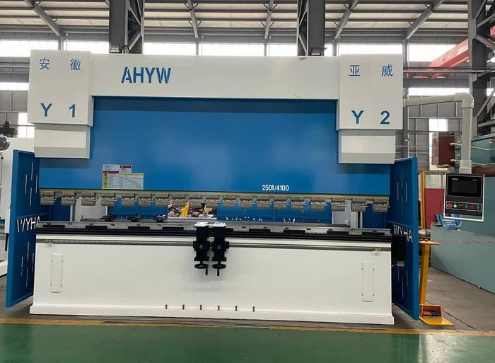 AHYW Yawei 250T4M 5 Axis CNC Metal Bending Machine DELEM DA53T 2D graphical bending controller